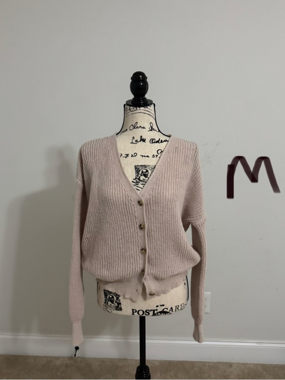 Women’s Blush V-Neck Button Cardigan Sweater